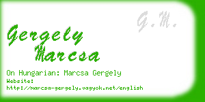 gergely marcsa business card
